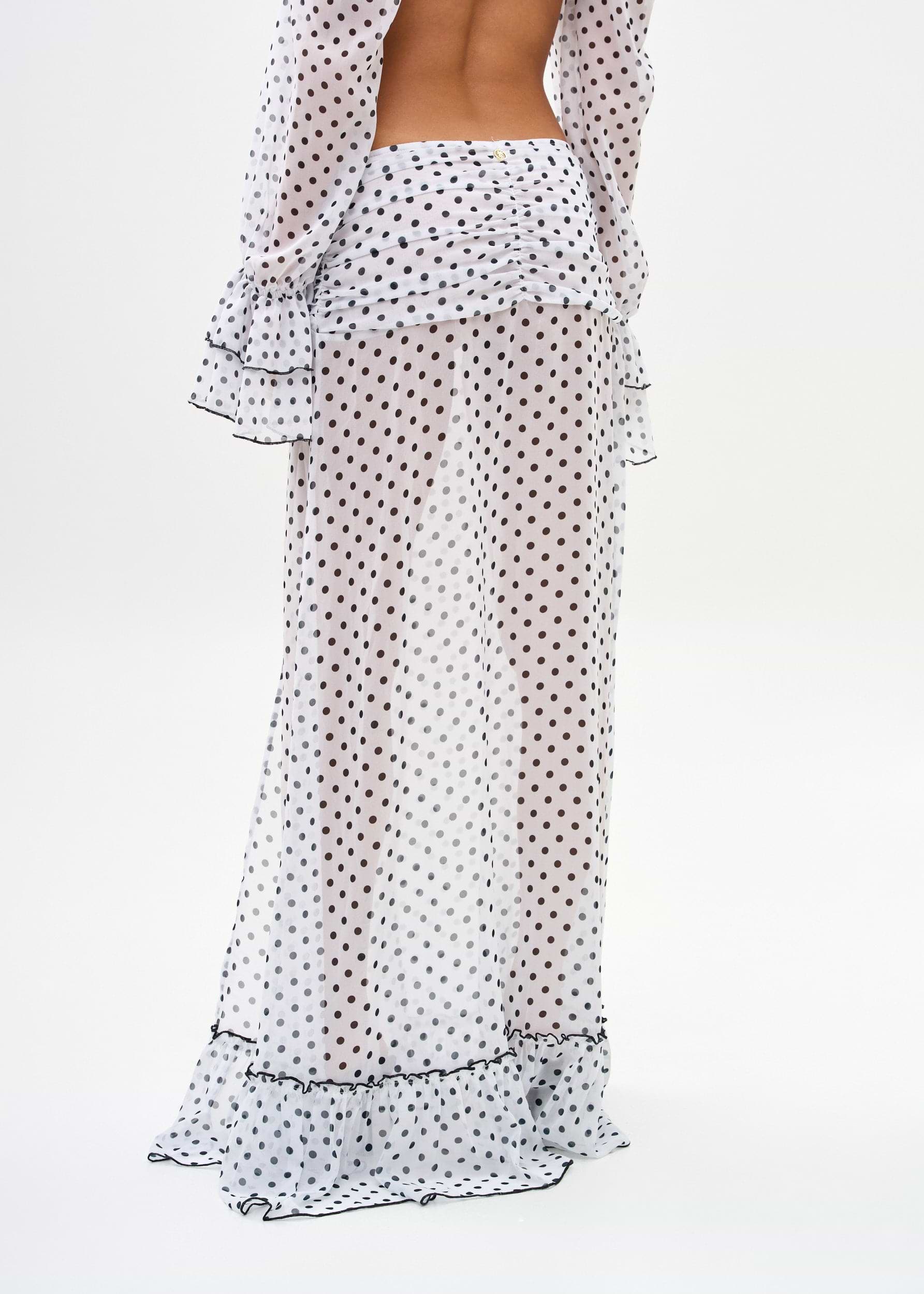 JOSIE WHITE POLKA - SKIRT
