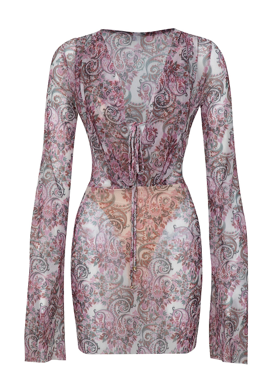 ROSALIE ROCKROSE PAISLEY - MINI DRESS