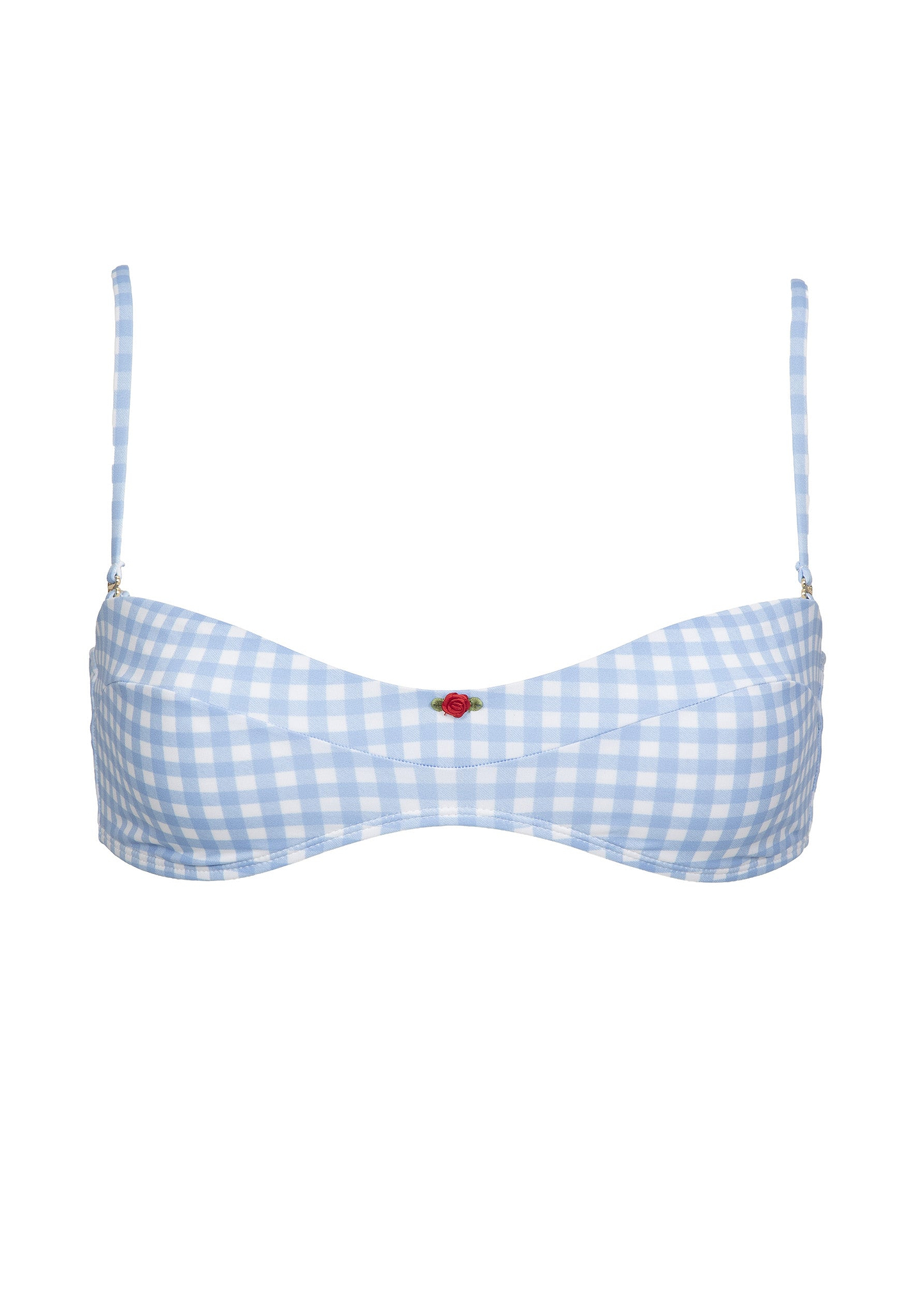 DON LIGHT BLUE GINGHAM - TOP