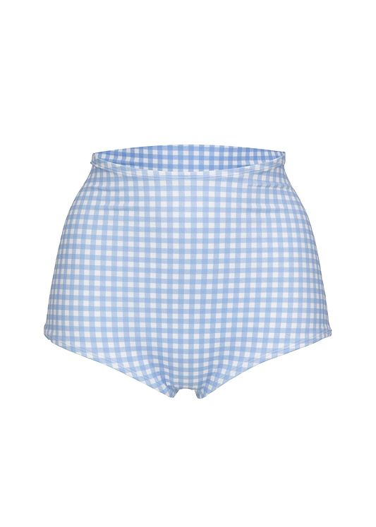 DON LIGHT BLUE GINGHAM - HIGHRISE BOTTOM