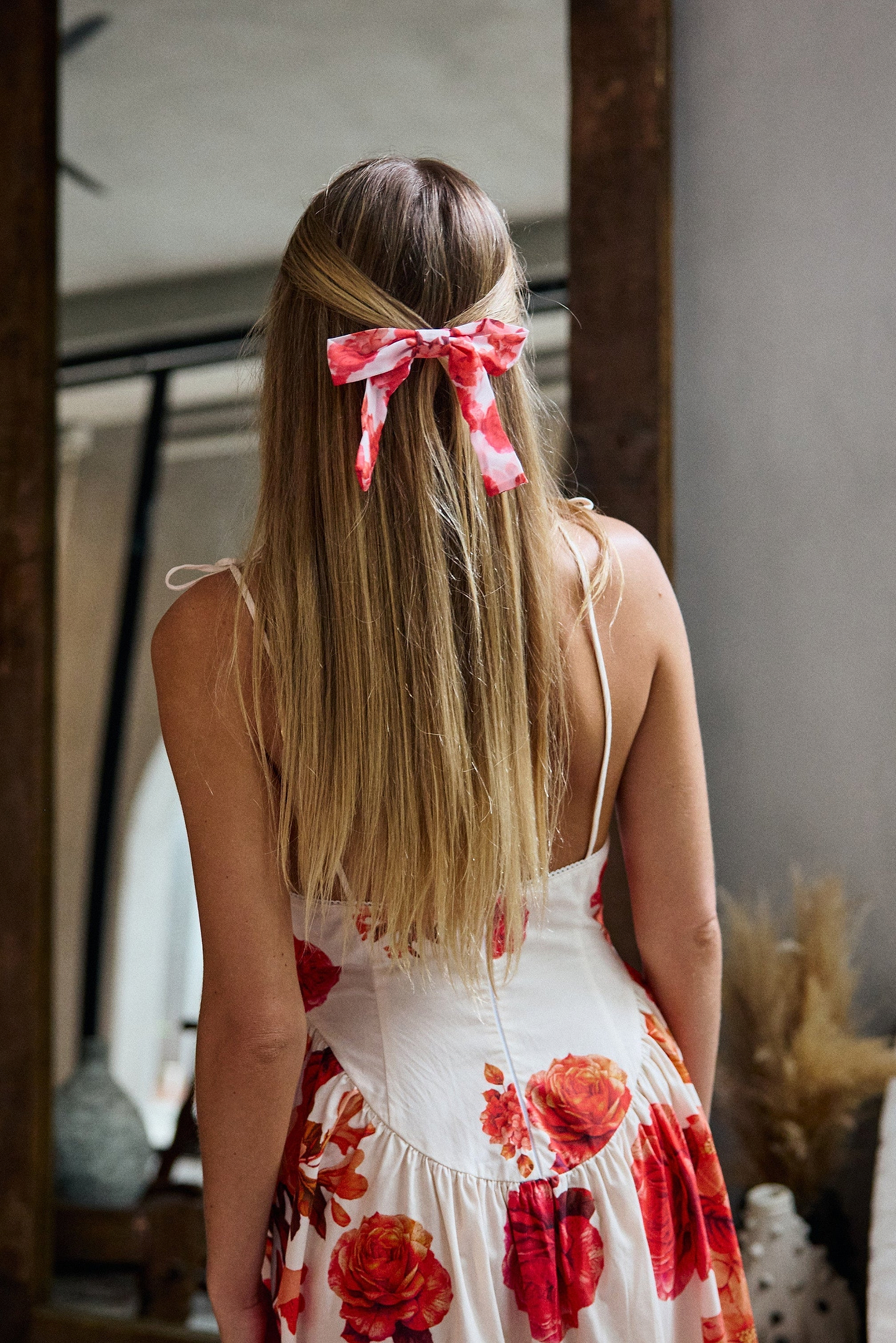 BOW ROMANTIC FLOWERS - HAIR CLIP