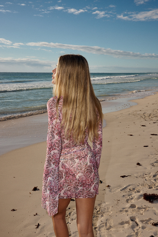 ROSALIE ROCKROSE PAISLEY - MINI DRESS