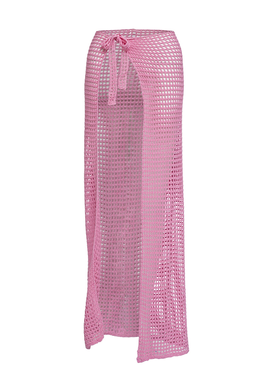 MIDI NET SARONG - PINK CREAM