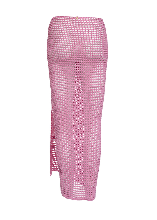 MIDI NET SARONG - PINK CREAM