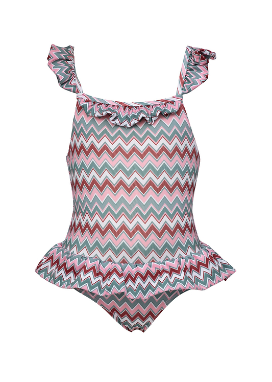 GIRL TIA BARI CHEVRON - ONE PIECE