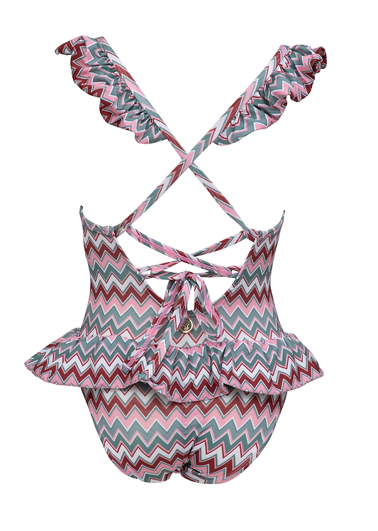 GIRL TIA BARI CHEVRON - ONE PIECE