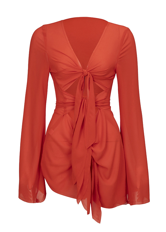 MACI SCARLET RED - MINI DRESS