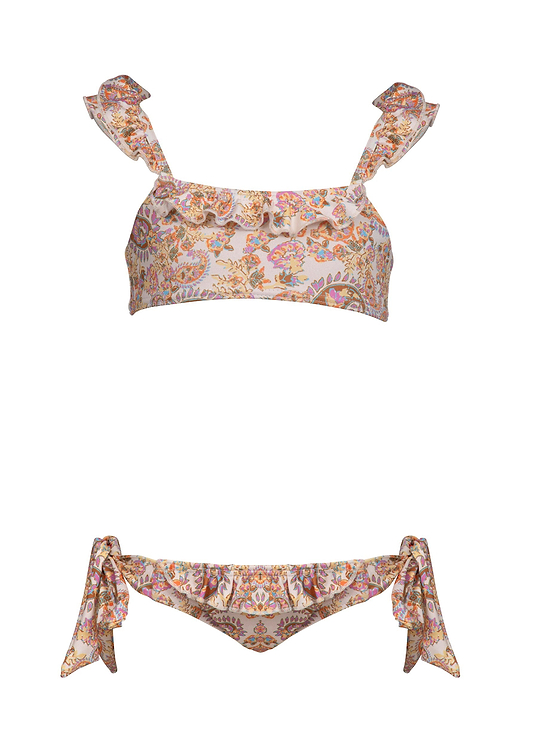 בגדי ים ילדים GIRL LIA BIKINI - PAISLEY BOHO