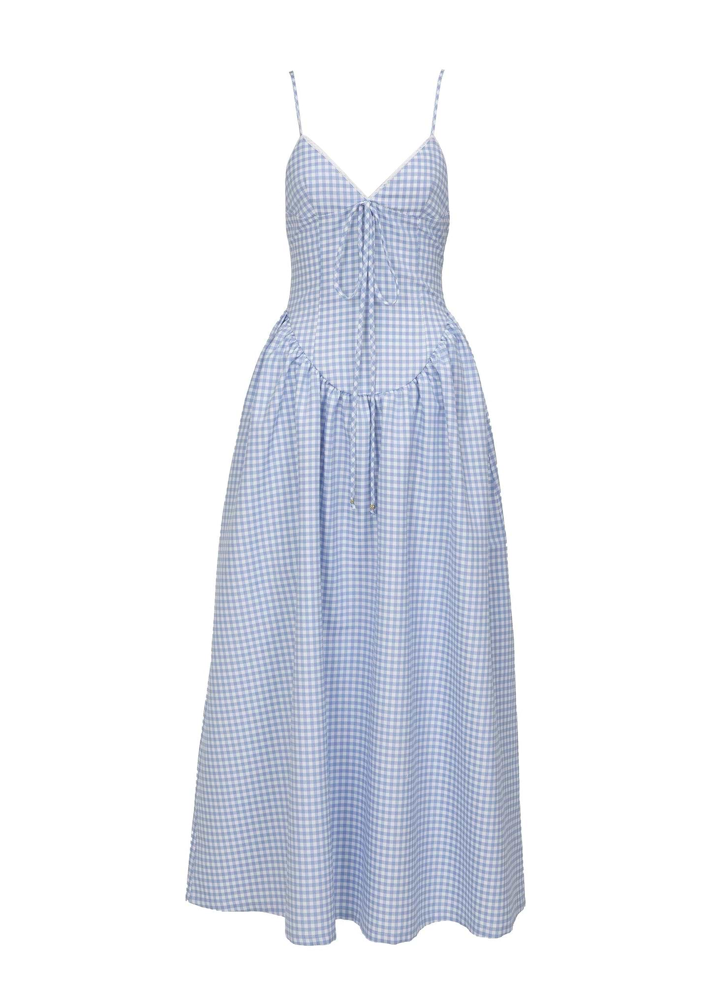 PALOMA LIGHT BLUE GINGHAM - DRESS