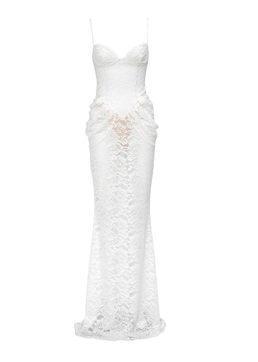 VECNA WHITE LACE - MAXI DRESS