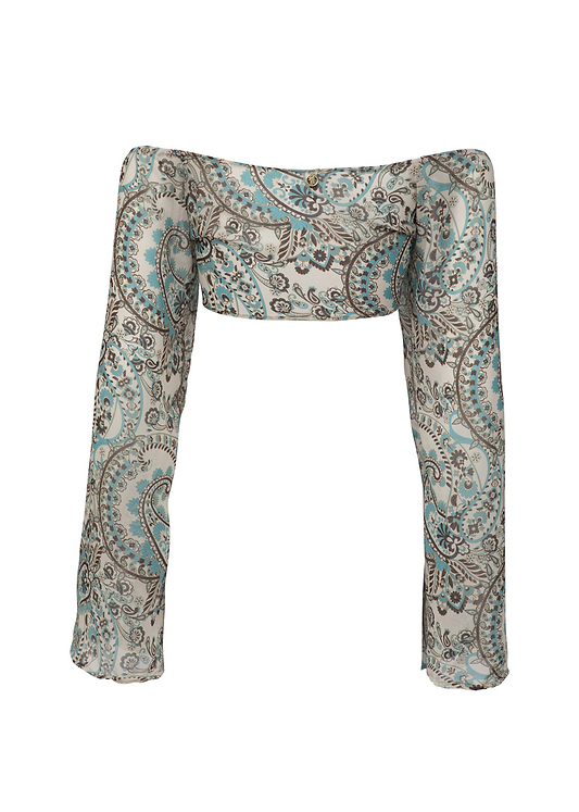 GRACE TURQUOISE PAISLEY - TOP