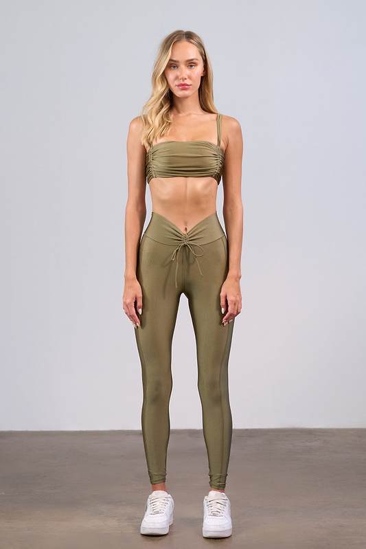 NIKA OLIVE GREEN - LEGGING