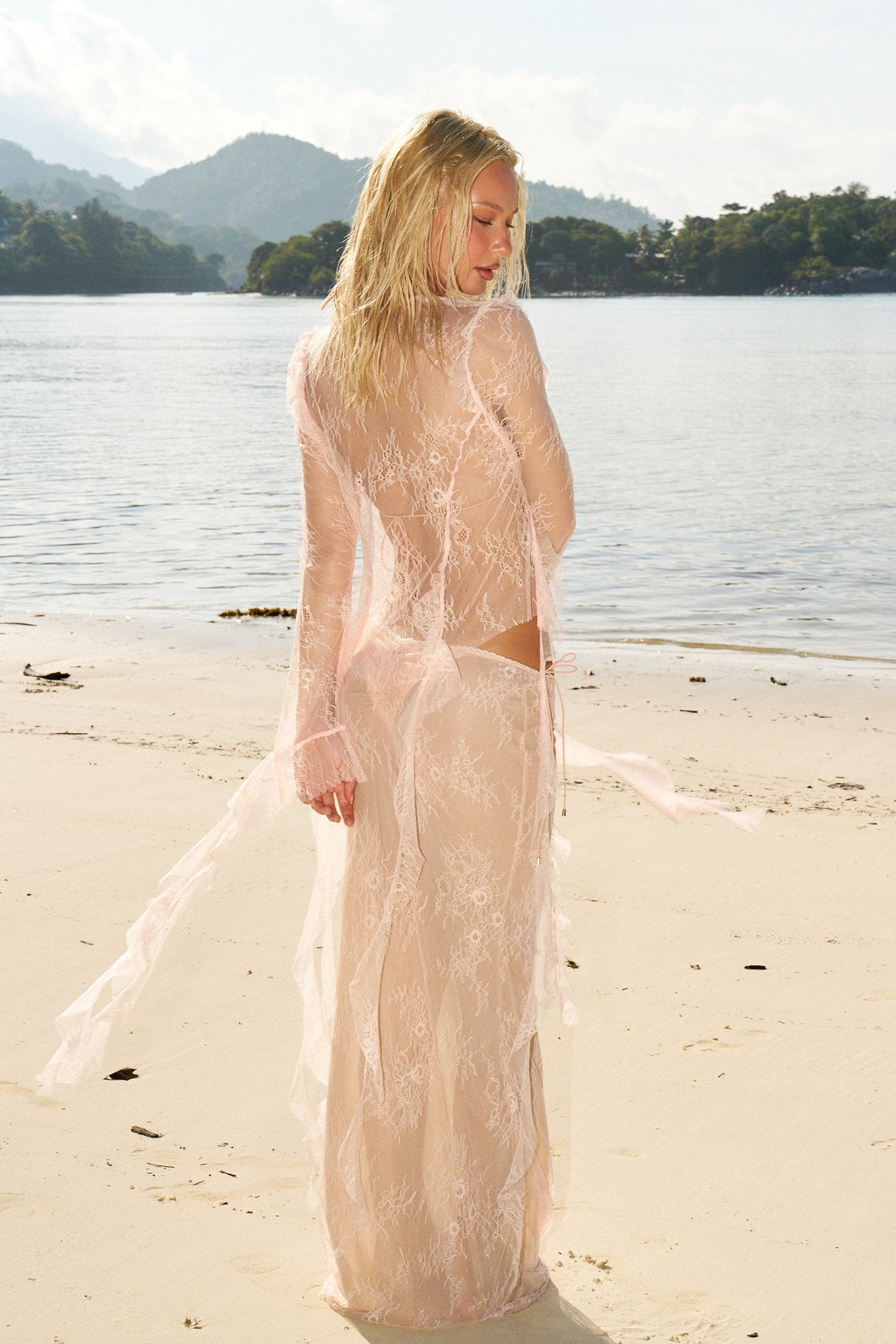 BALENA PEACH LACE - SKIRT
