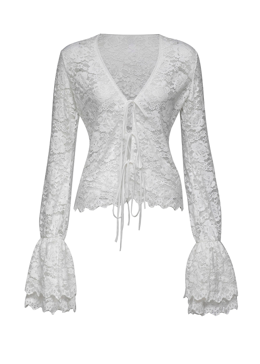 LIBI WHITE LACE - SHIRT