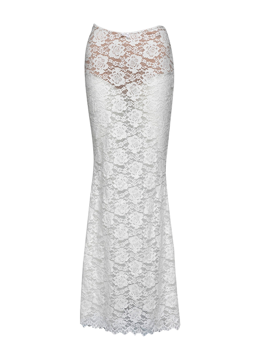 LIBI WHITE LACE - SKIRT