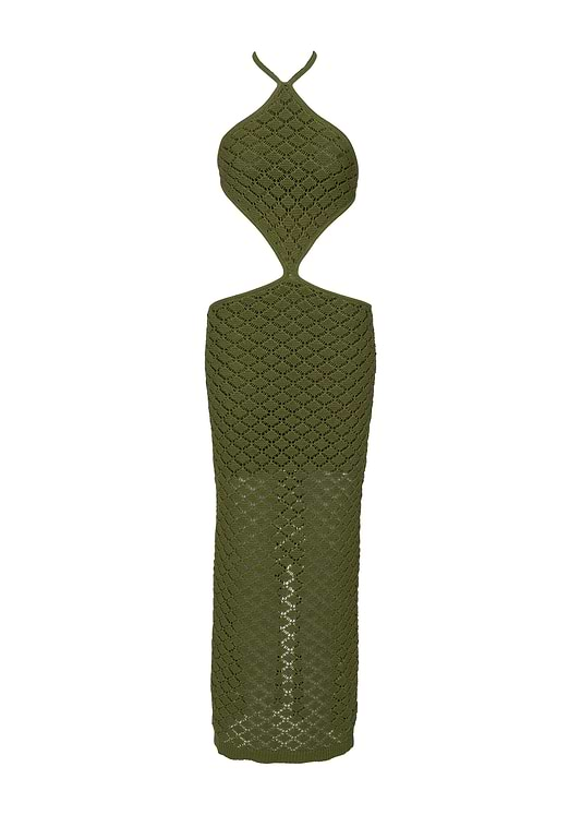 DIAMOND GREEN OLIVE - DRESS