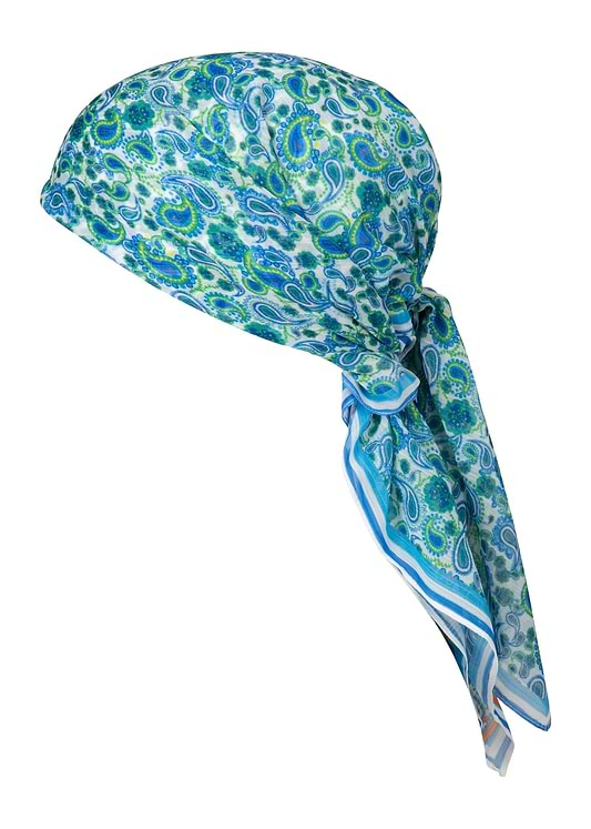 HEAD SCARF -  LIGHT BLUE PAISLEY