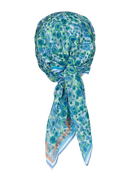 HEAD SCARF -  LIGHT BLUE PAISLEY