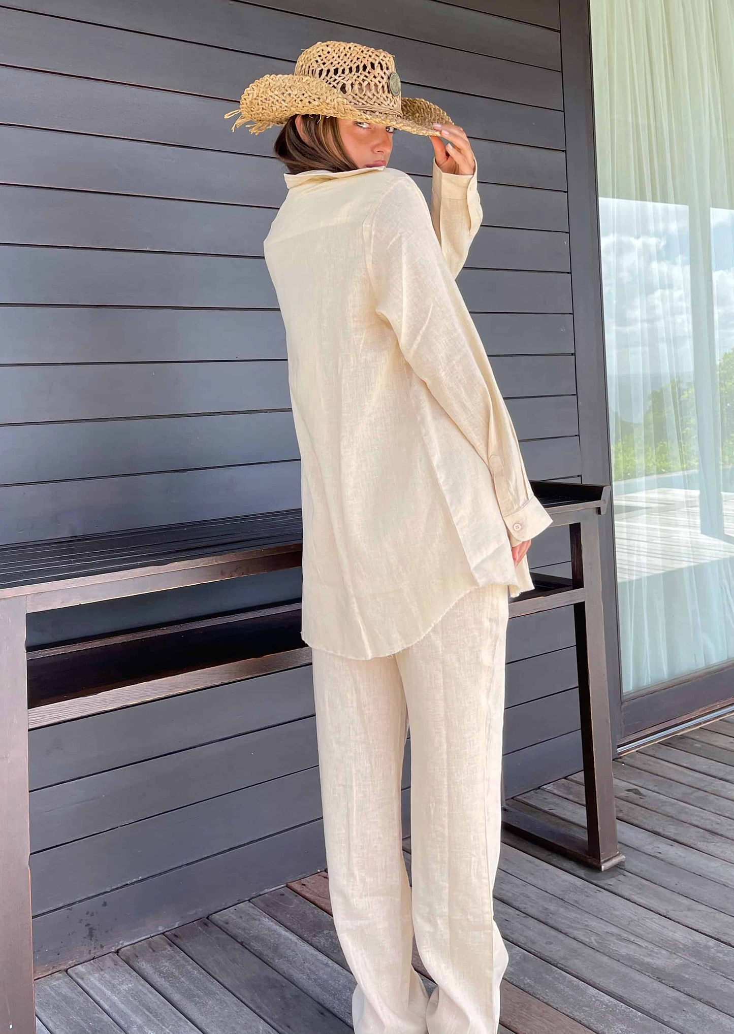 SANDY LINEN BEIGE - SHIRT