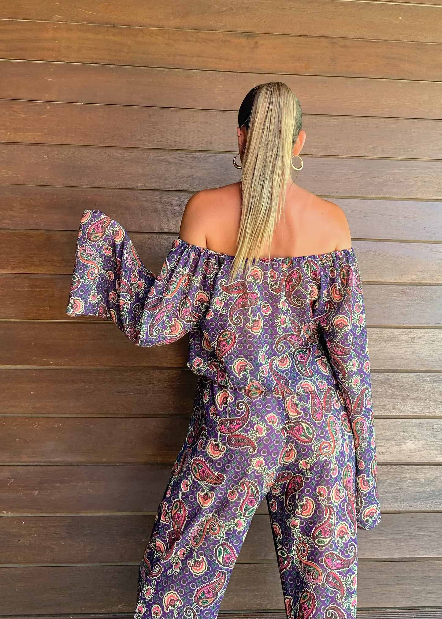 HELEN JUMPSUIT - PURPLE PAISLEY