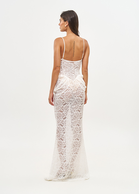 VECNA WHITE LACE - MAXI DRESS