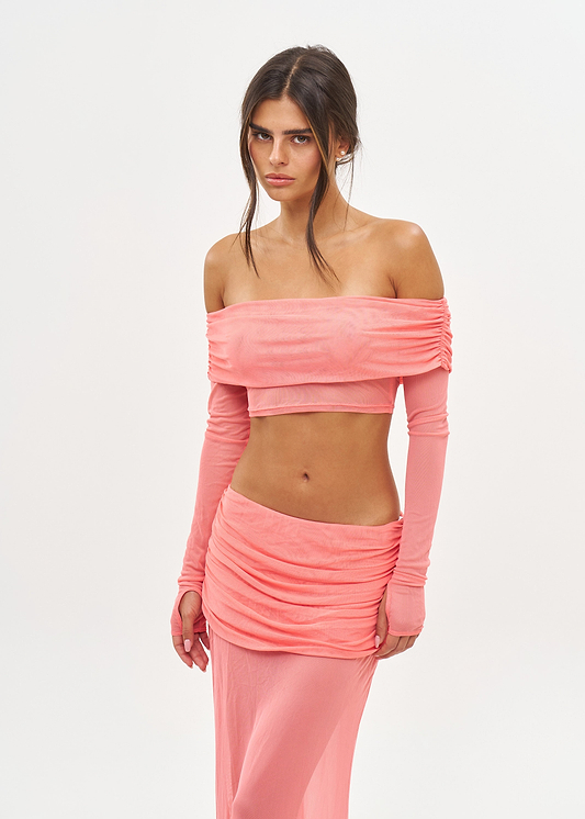 LENA PEACH PINK - SHIRT