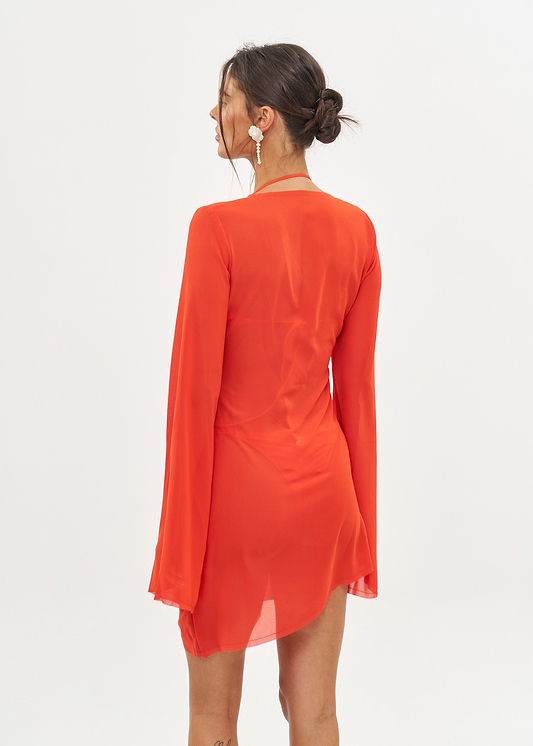 MACI SCARLET RED - MINI DRESS