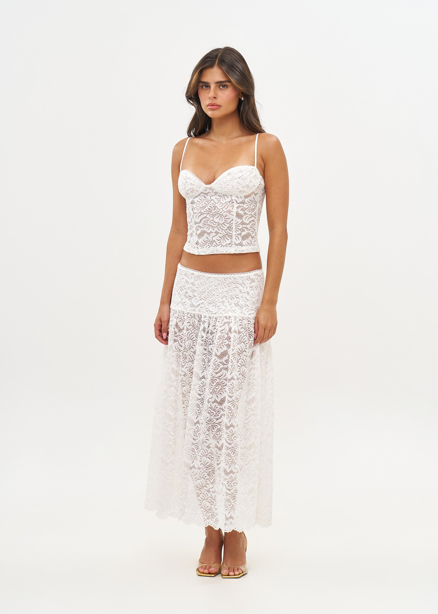 TRISTA WHITE LACE - SKIRT