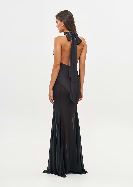 bananhot lace dress Millie cotton and silk lace maxi dress in brown - Bananhot
