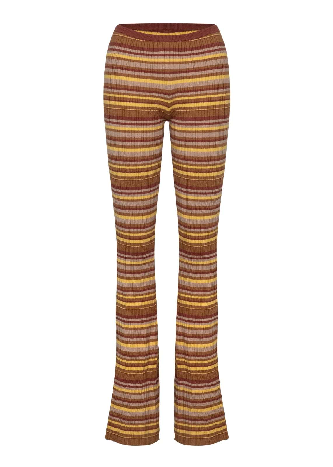 ANN TOFFEE RIB STRIPES - PANTS