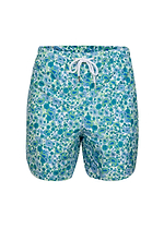 Swim shorts with floral Paisley motif beige