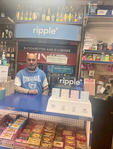 Jai Amibka, the owner of Jaiamibka News, the newsagent in Shoreditch on Great Easter Street in Shoreditch