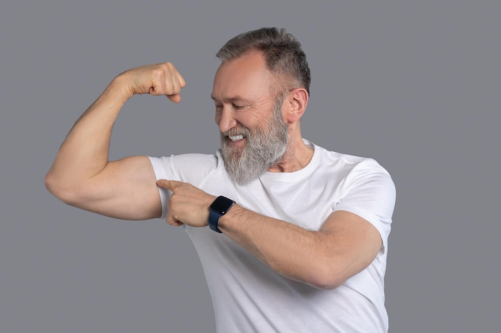 adult man healthy biceps