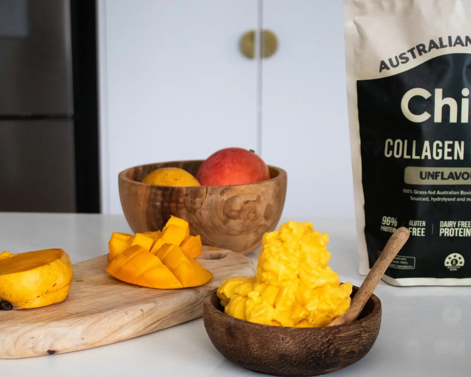 2-minute Mango Collagen Sorbet - Chief Nutrition