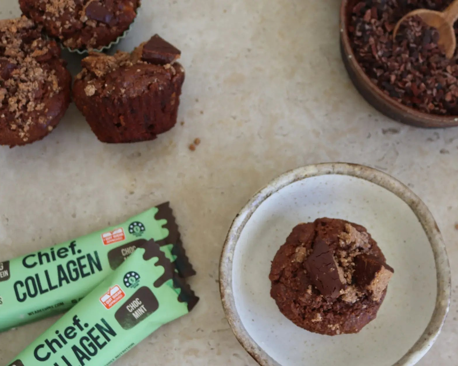 Choc Mint Muffins - Chief Nutrition