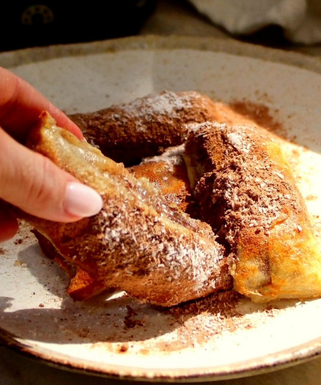 Choc Banana Hand Roll