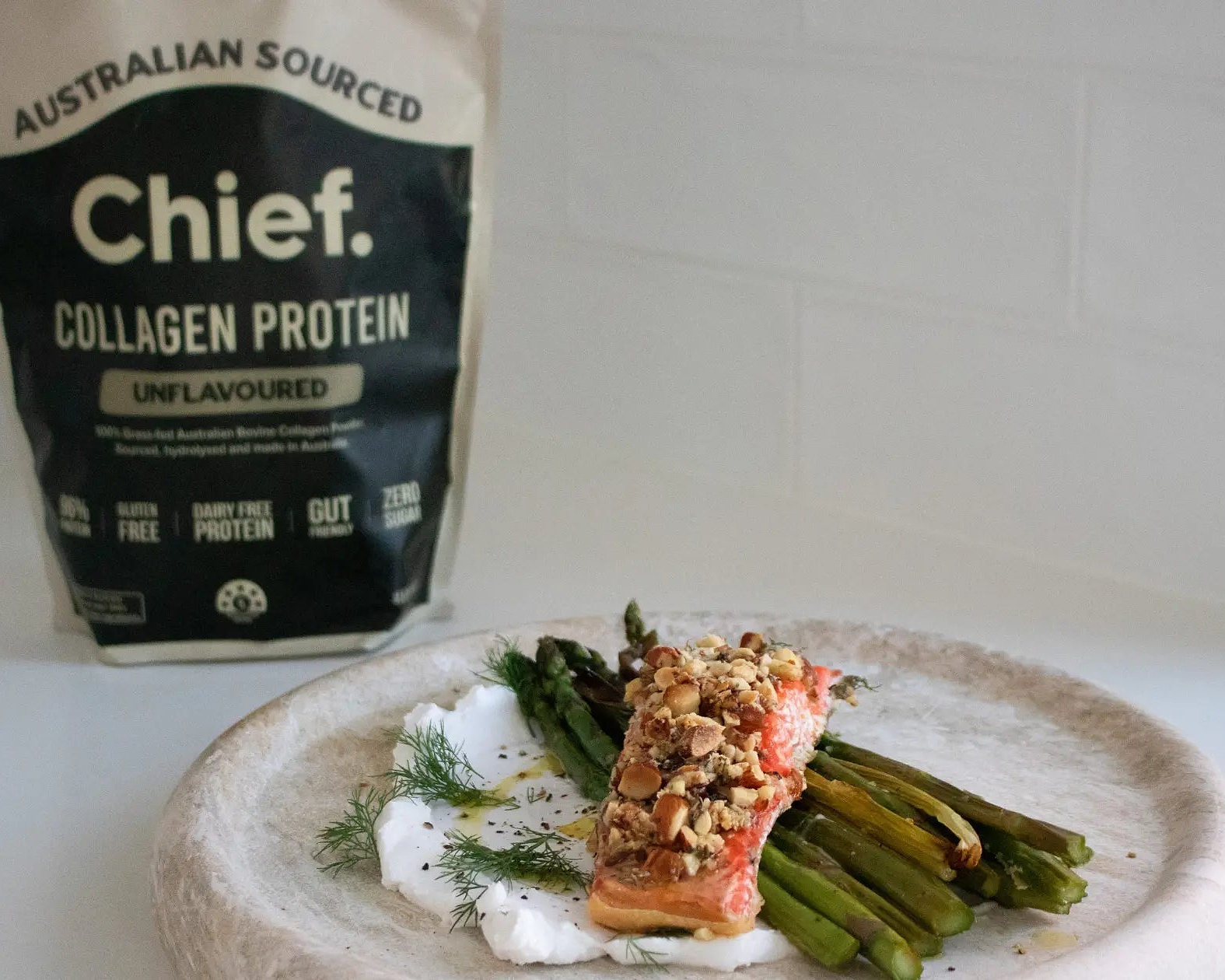 Crispy Collagen Crusted Salmon - Chief Nutrition