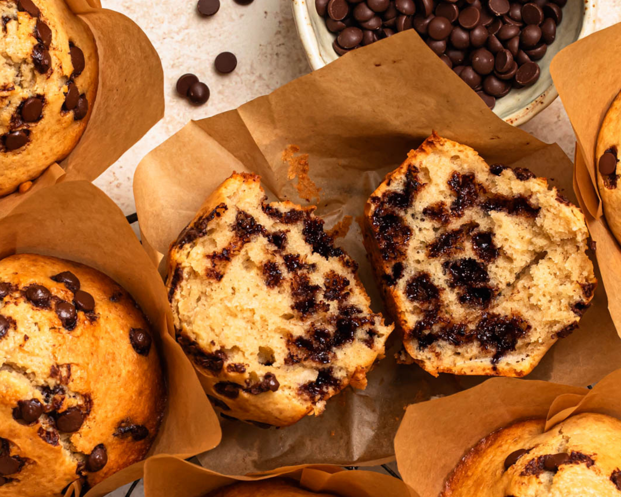High Protein Chocolate Chip Muffins