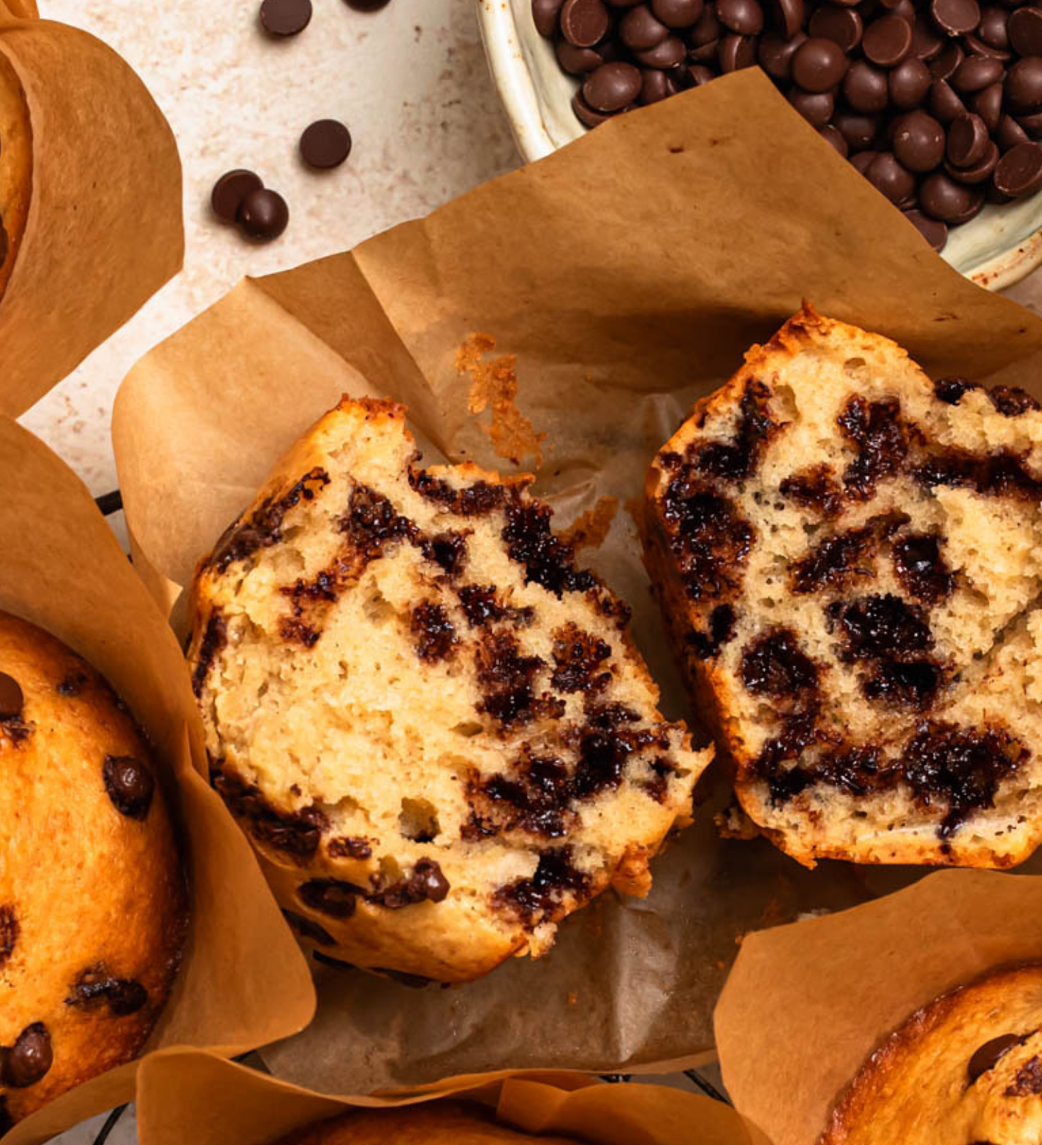 High Protein Chocolate Chip Muffins
