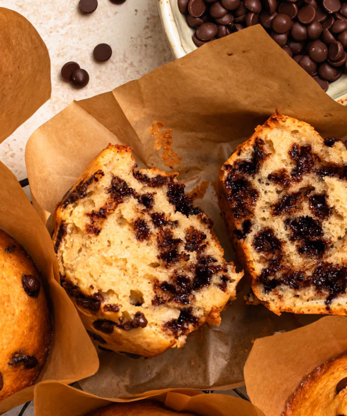 High Protein Chocolate Chip Muffins