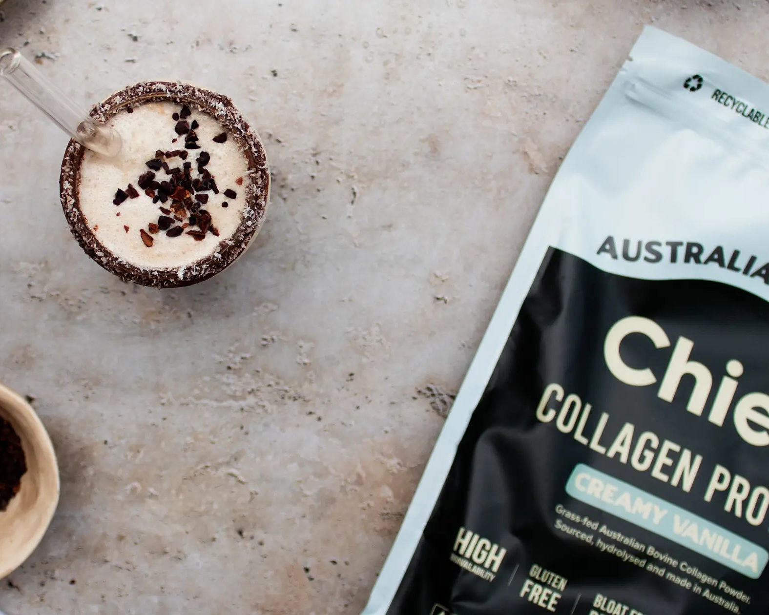 Lamington Collagen Smoothie - Chief Nutrition