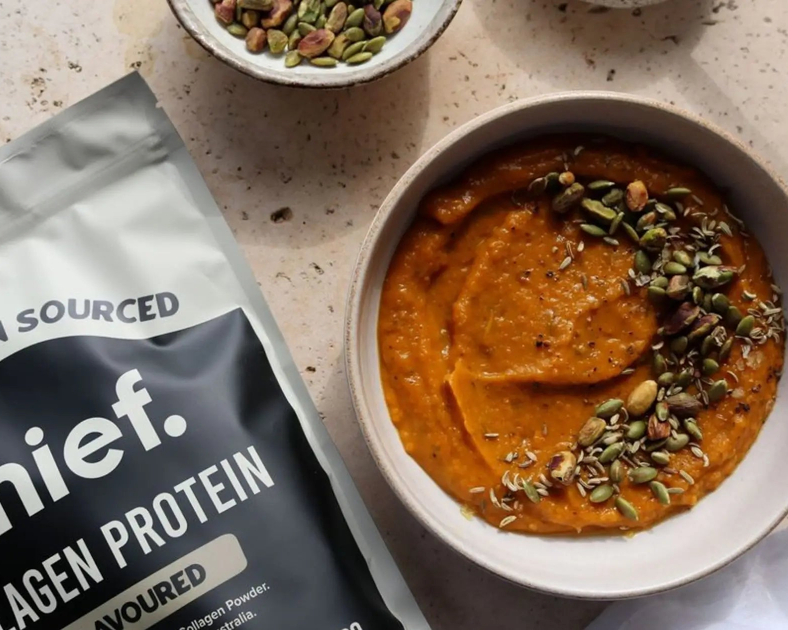 Roasted Pumpkin & Pistachio Soup - Chief Nutrition