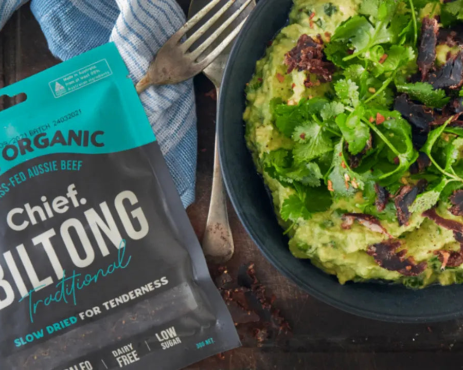 Creamy Guacamole with Biltong - Chief Nutrition