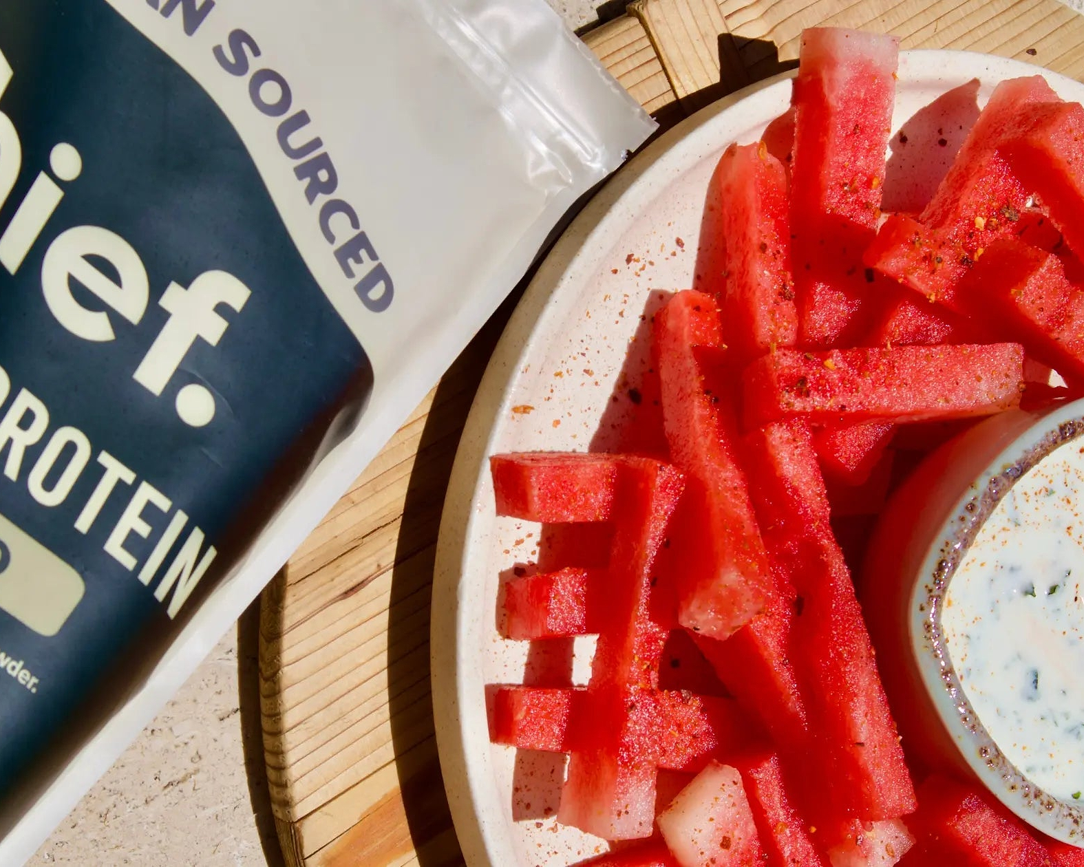 Watermelon-Fries-with-Feta-Collagen-Dipping-Sauce Chief Nutrition