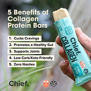 Collagen Protein Peanut Butter Bar (12 bars) - Batch Tested Chief Nutrition