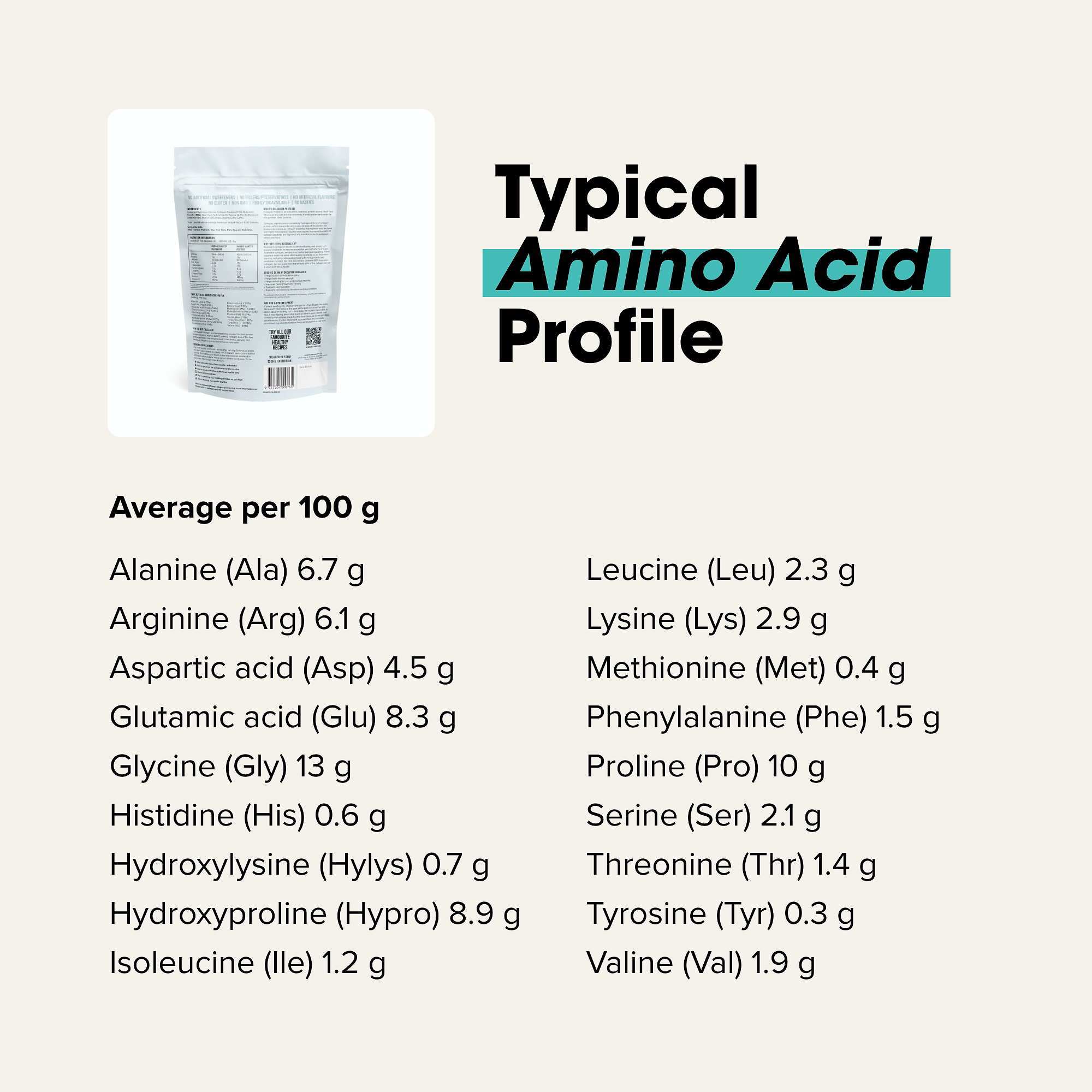 Grass-fed Collagen Protein Powder - Creamy Vanilla