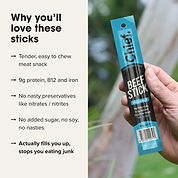 Organic Beef Sticks - Sea Salt