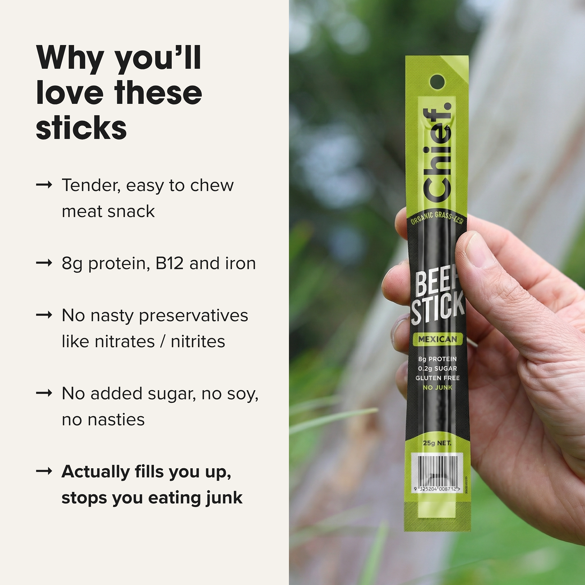 Organic Beef Sticks - Mexican