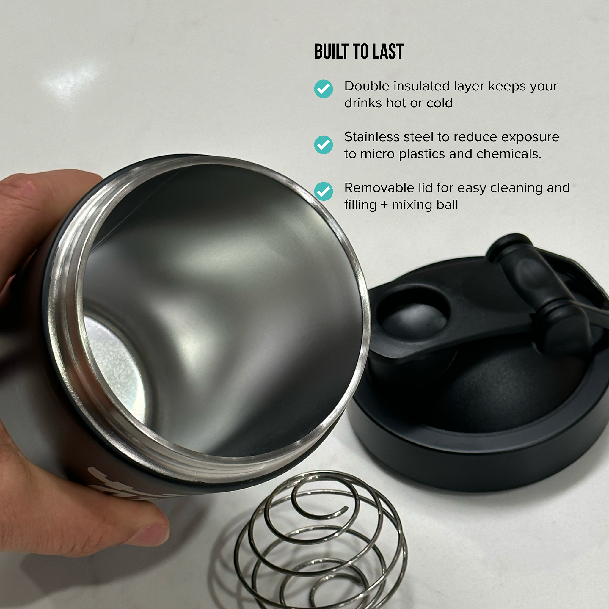 Chief Stainless Steel Protein Shaker 500ml Chief Nutrition