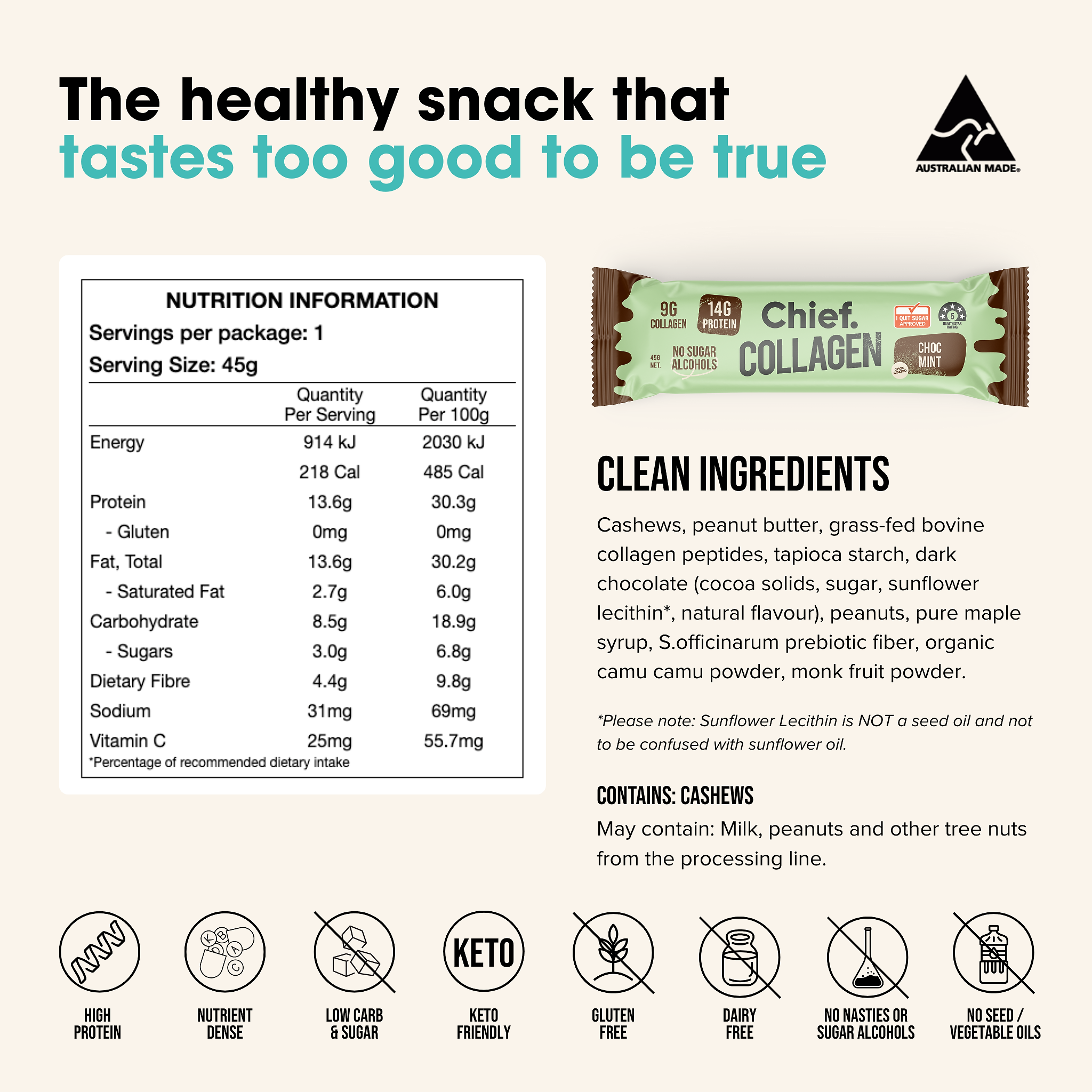 Collagen Protein Bar Sample Pack Chief Nutrition